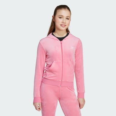 ベロア ジップ パーカー