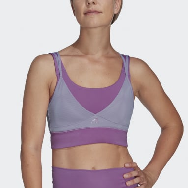 Women Gym & Training Purple Powerimpact Training Medium-Support Shiny Bra
