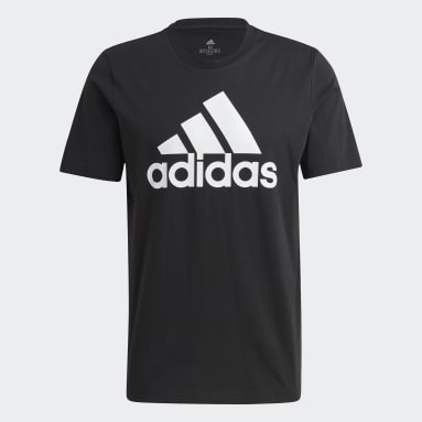 Camiseta Essentials Logo Grande Negro Hombre Sportswear
