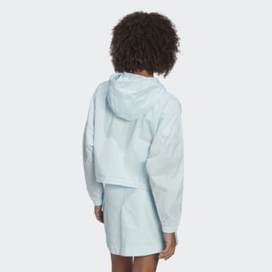 Women Originals Blue Adicolor Classics Poplin Hooded Track Jacket