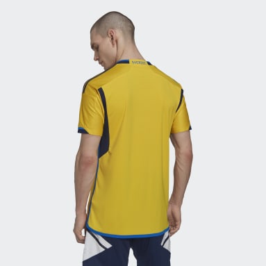 Jersey Uniforme de Local Suecia 22 Amarillo Hombre Fútbol