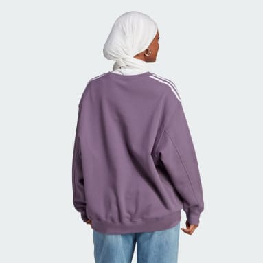 Women's Originals Purple Adicolor Classics Oversized Sweatshirt