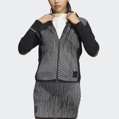 Women Golf Black 스테이트먼트 프라임니트 후드 재킷
