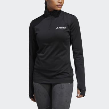 Women TERREX Black Terrex Multi 1/2 Zip Fleece Sweatshirt