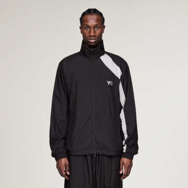 เสื้อเชลล์แจ็คเก็ตผ้าไนลอน Y-3 RAW EDGE 3 STRIPES