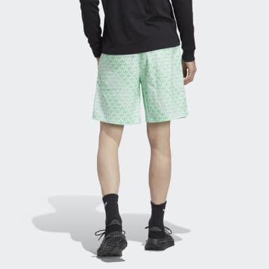 Short à imprimé graphique monogramme intégral vert Hommes Originals