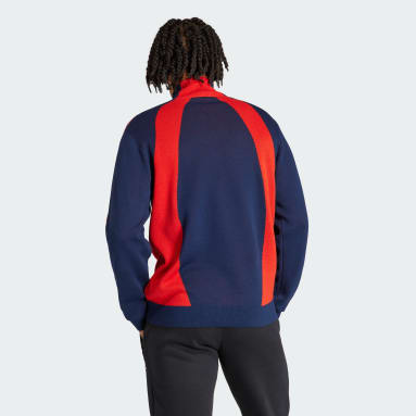Sudadera Quarter-Zip Rojo Hombre Originals