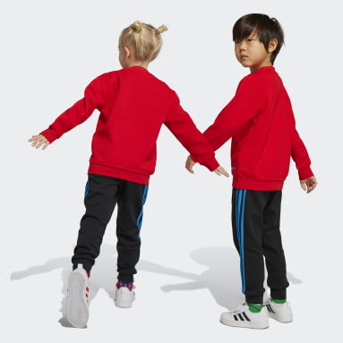 Kids Sportswear Red adidas x Classic LEGO® Crew Sweatshirt and Pant Set