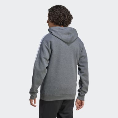 Männer Sportswear Essentials 3-Streifen Hoodie Grau