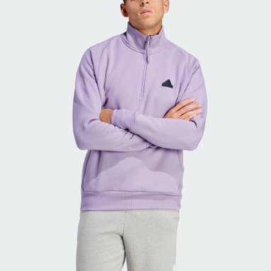 Sweat violet homme Adidas Originals Hoodie Logo Trèfle