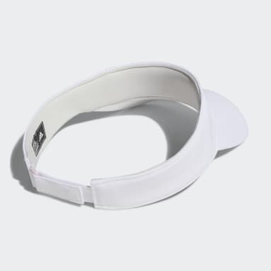 Women Golf White Badge of Sport Logo Visor