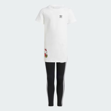 Conjunto de Vestido tipo Camiseta adidas Originals x Hello Kitty Blanco Niño Originals