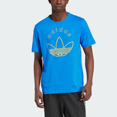 Blue adidas shirt mens shop