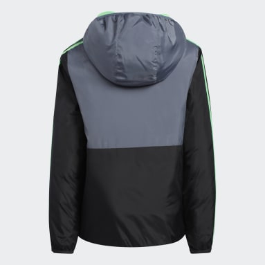 Youth Training Green Colorblock Insulated Jacket