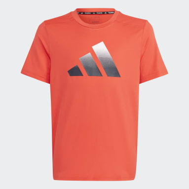 Boys Gym & Training Red Train Icons AEROREADY Logo Tee