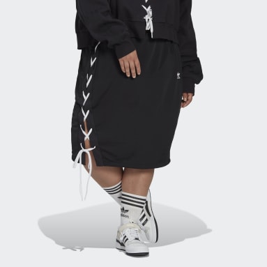 Dam Originals Svart Always Original Laced Skirt (Plus Size)