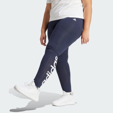 Women Sportswear Blue Essentials High-Waisted Logo Leggings (Plus Size)
