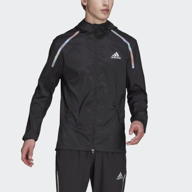 남성 Running Black 마라톤 재킷