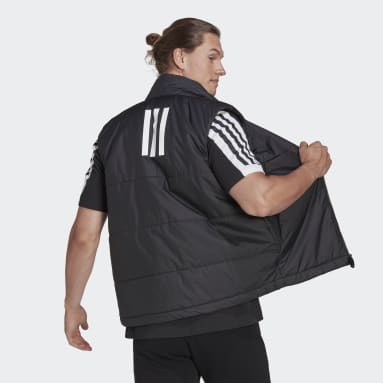 Men Sportswear Black 3-Stripes Insulated Vest