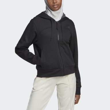 Women Training Black Hyperglam Full-Zip Hoodie