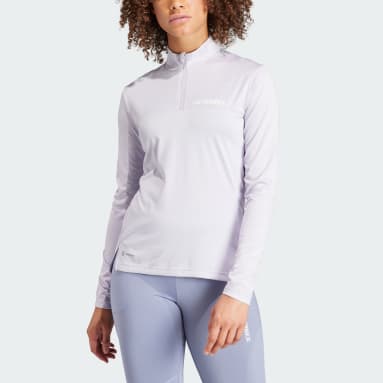 Polo Manga Larga Medio Cierre Frontal Terrex Multi Púrpura Mujer TERREX