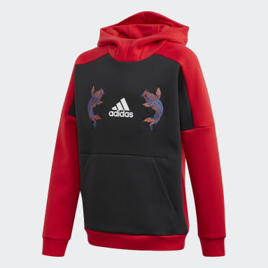 Boys Lifestyle Red Hooded Sweatshirt