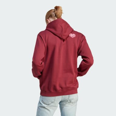 Sweat-shirt à capuche molleton Scribble Bordeaux Hommes Sportswear