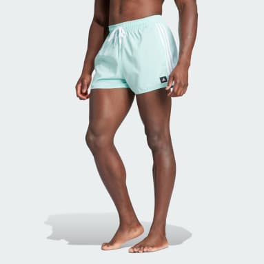 ผู้ชาย Sportswear สีเทอร์คอยส์ กางเกงว่ายน้ําขาสั้น 3-Stripes CLX Very-Short-Length