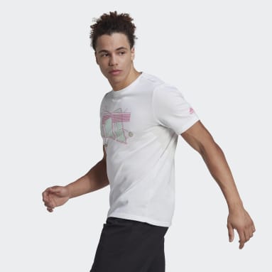 Männer Tennis AEROREADY Tennis Graphic T-Shirt Weiß