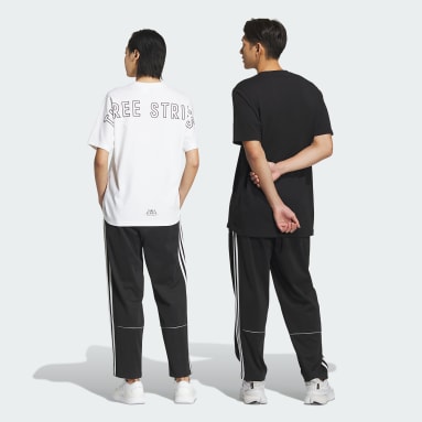 3S 팩 루즈 핏 핀턱 오픈헴 트랙 팬츠