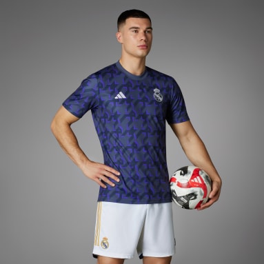 Maillot d'échauffement Real Madrid Bleu Hommes Football