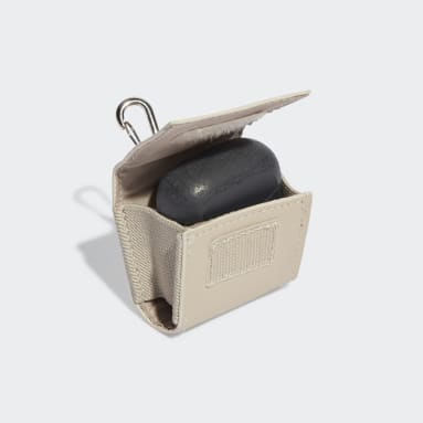 Women Lifestyle Beige Polyurethane Earbud Bag