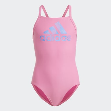 Mädchen Sportswear Big Logo Badeanzug Rosa