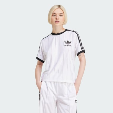 アディカラースリーストライプス ピンストライプ半袖Tシャツ