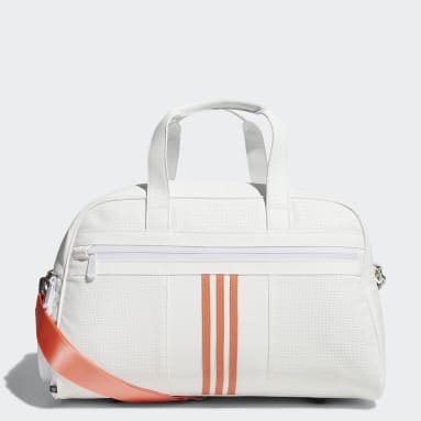 Women Golf White 3-Stripes Boston Bag