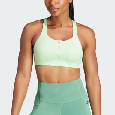 Ženy Cvičení A Trénink zelená Podprsenka TLRD Impact Luxe High-Support Zip