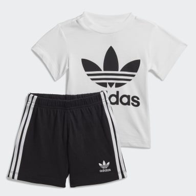 Conjunto Shorts Camiseta Trefoil (UNISSEX) Branco Kids Originals