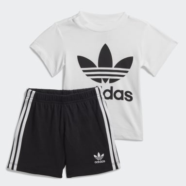 Deti Originals biela Súprava Trefoil Shorts Tee