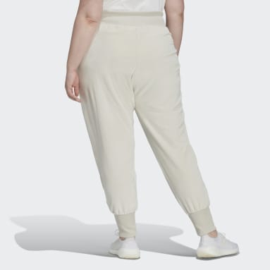 Women Sportswear Beige Holidayz Cozy Velour Joggers (Plus Size)