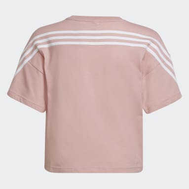 Mädchen Sportswear Organic Cotton Future Icons Sport 3-Streifen Loose T-Shirt Rosa