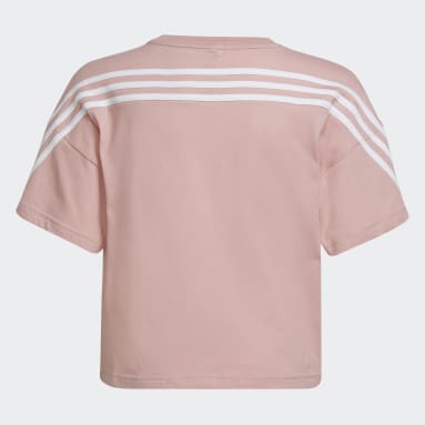 Dívky Sportswear růžová Tričko Organic Cotton Future Icons Sport 3-Stripes Loose