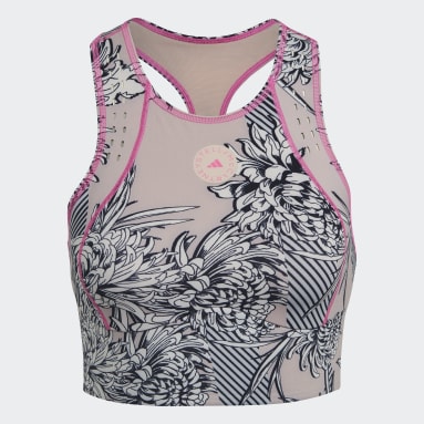 Women Sportswear Pink adidas by Stella McCartney TruePurpose Allover Print Crop Top