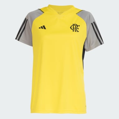 Camisa Treino Flamengo Feminina 24/25 Amarelo Mulher Futebol