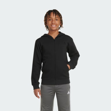 Youth Training Black Elastic Waistband Essential 3-Stripe Fleece Jogger