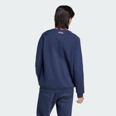 Sweatshirt Trefoil Essentials do Real Madrid Azul Homem Futebol