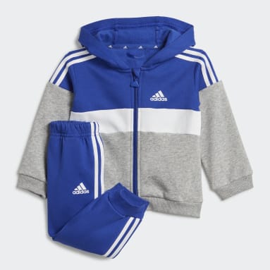 Deti Sportswear modrá Tepláková súprava Tiberio 3-Stripes Colorblock Fleece Kids