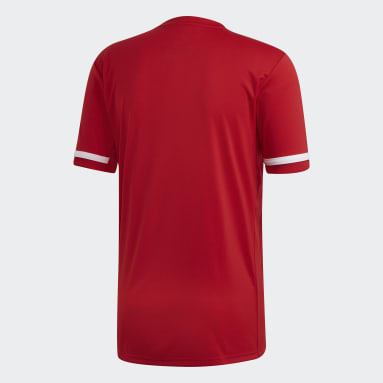 Mænd Fodbold Rød Team 19 Short Sleeve trøje