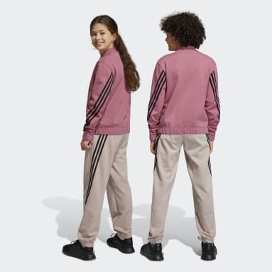 Kinder Sportswear Future Icons 3-Streifen Trainingsanzug Rosa