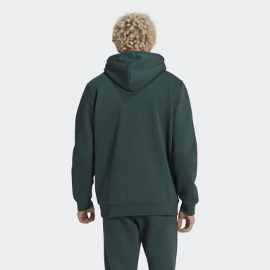 남성 Lifestyle Green 아디컬러 에센셜 트레포일 후디