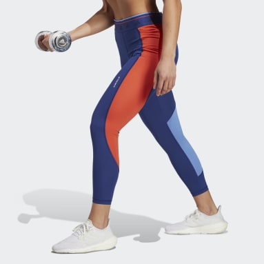 Kvinder Fitness Og Træning Blå Techfit Colorblock 7/8 tights